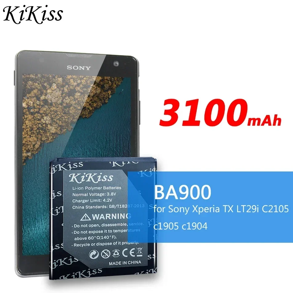 BA900 BA 900 3100mAh Phone Battery For Sony Xperia E1 J L M TX LT29i ST26i C1904 C1905 C2005 D2004 C2105 C2104 D2114 S36h ST26a