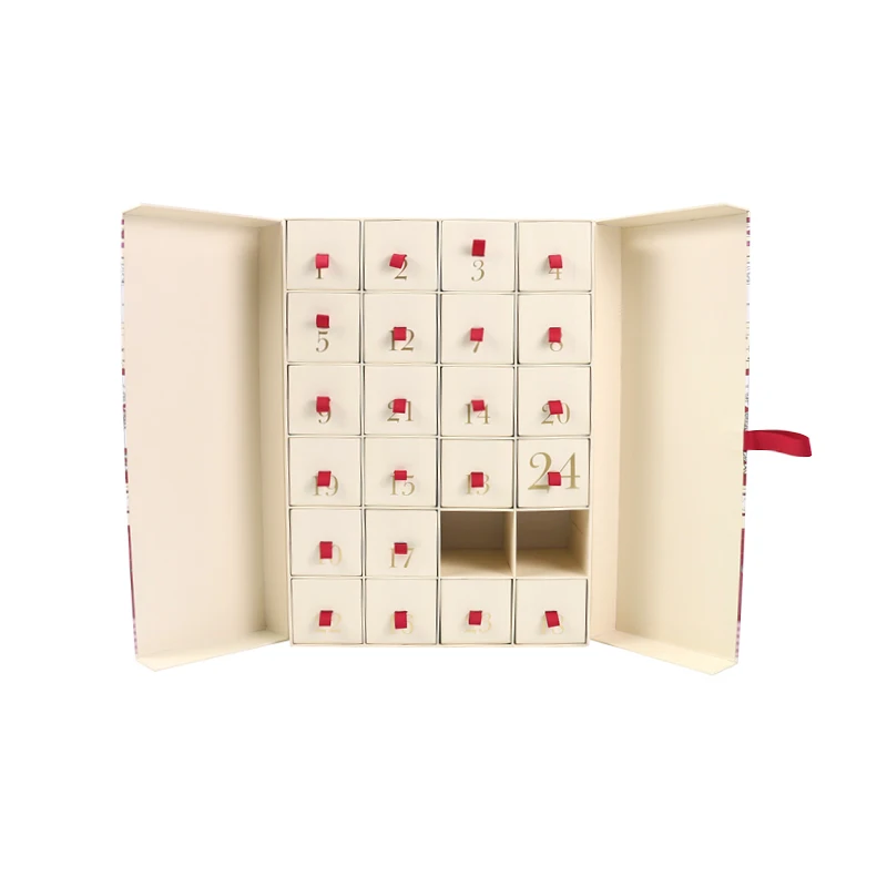 2025Wholesale High Quality Custom Made Advent Calendar Gift Box With Small Drawer Inner Box - Image 4