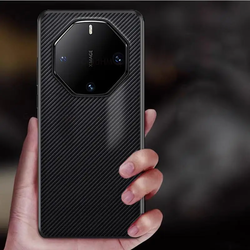 

Funda For Huawei Mate 60 RS Ultimate Carbon Fiber Shockproof Phone Case For HUAWEI Mate 60RS 50 40 30 20 RS Porsche Design Cover