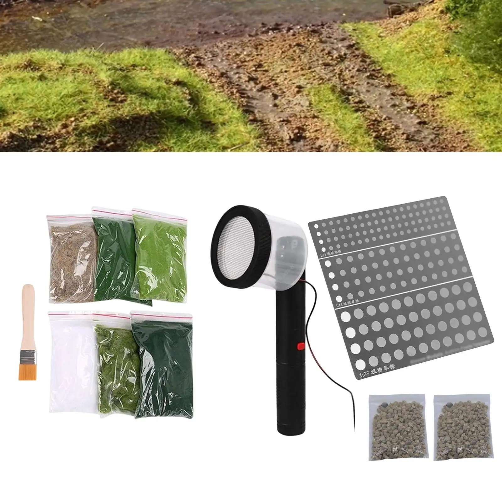 

Статический аппликатор для травы, модель для украшения интерьера «сделай сам», для ландшафтного электростатического флокирующего аппарата