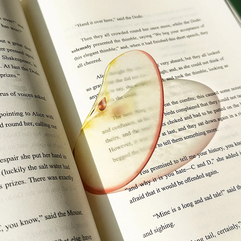 Delicate Transparent Acrylic Bookmark Reading Mark Student Gift Premium Feeling Cute Grape Tomato Bookmarks
