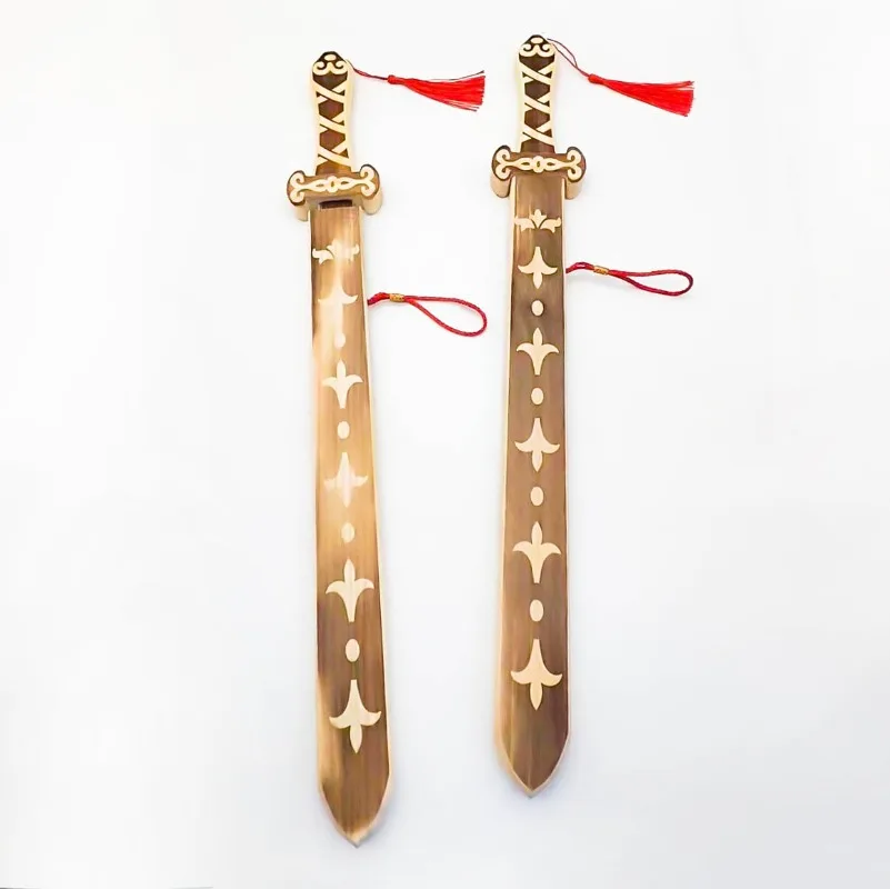 52 センチメートル/20.47 インチ刀剣木製如意中世コスプレアニメ周辺機器モデル小道具鞘付きパーティー用品グッズおもちゃ