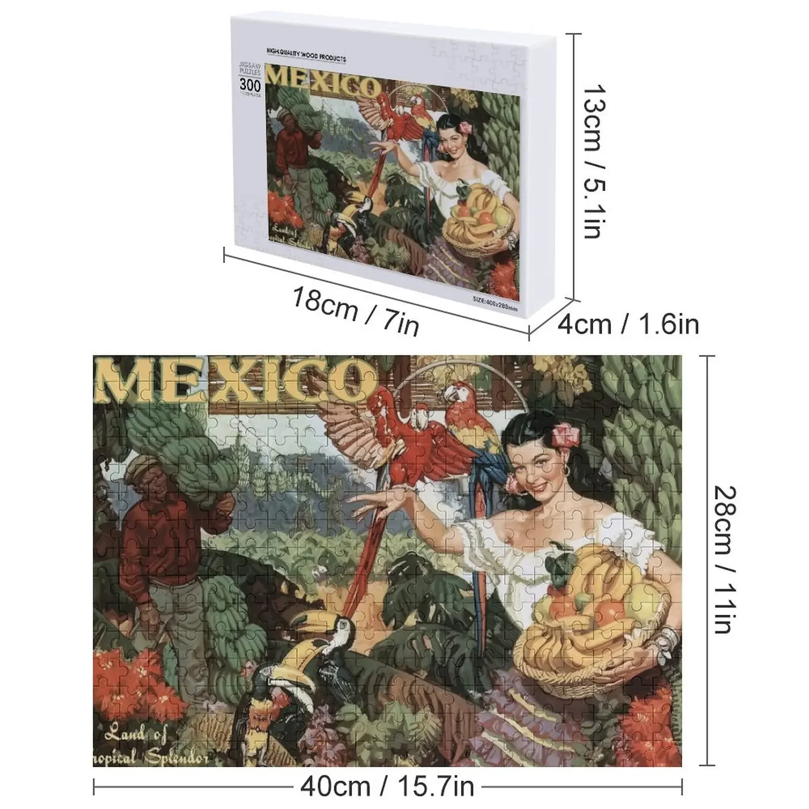 Affiche de voyage Vintage du mexique, Puzzle, cadeaux personnalisés, Photo personnalisée, Photo personnalisée avec Photo