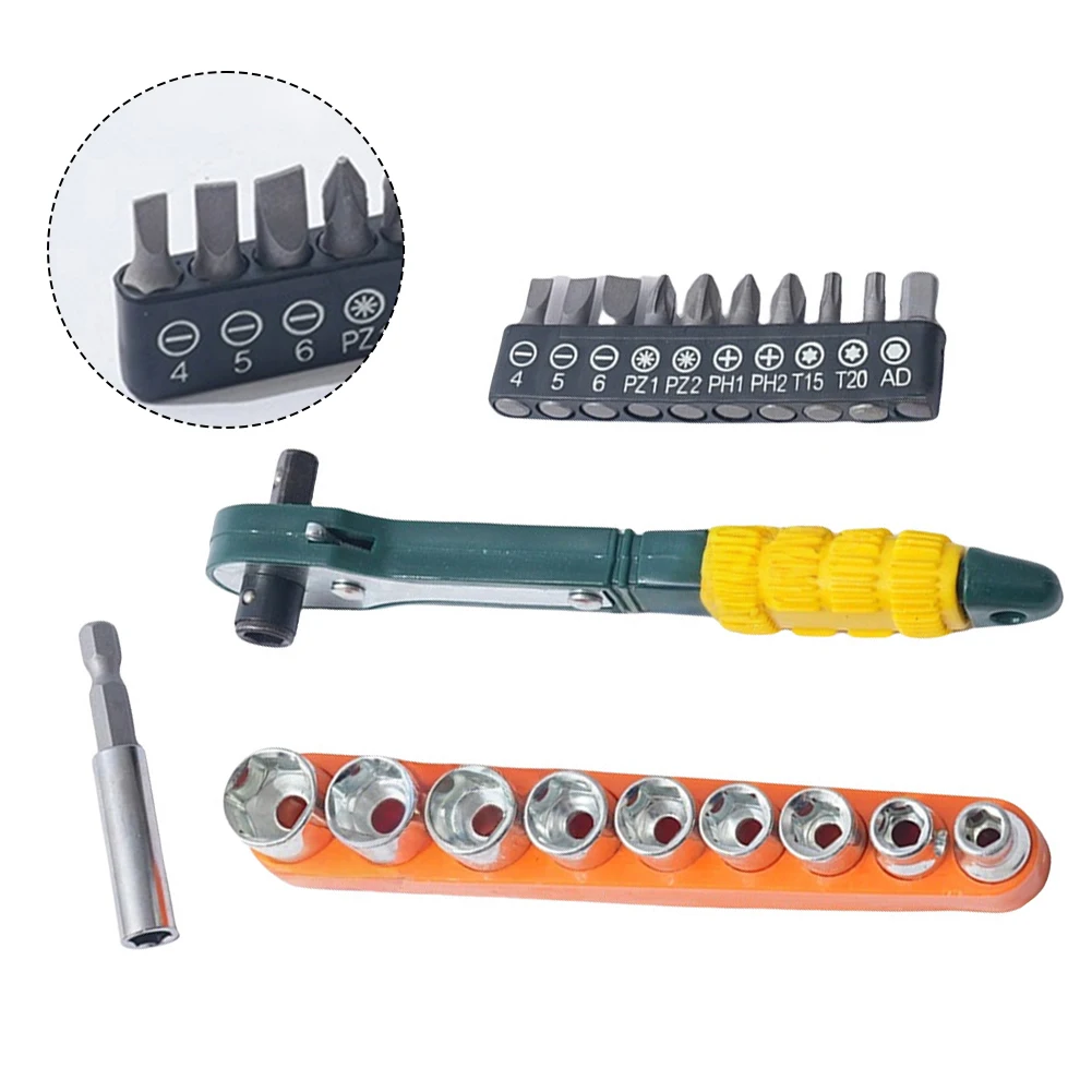 

Ratchet Socket Wrench Versatile Dual Head Wrench Quick-Release Dual-use Wrench Screwdriver Head Disassembly Tool Hand Tools
