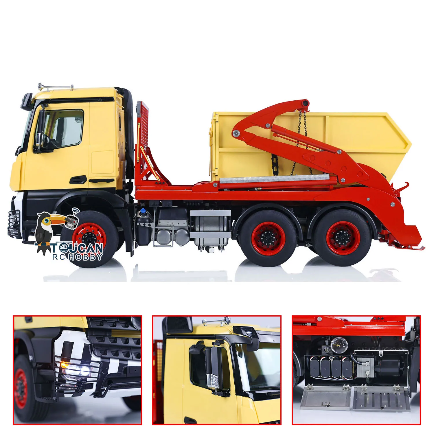 1/14 RC 메탈 DIY 유압식 스킵 로더 VL18U K3363 스윙 암 로드 덤프카 모델 2단 변속 도색 완제품 장난감 조명 사운드