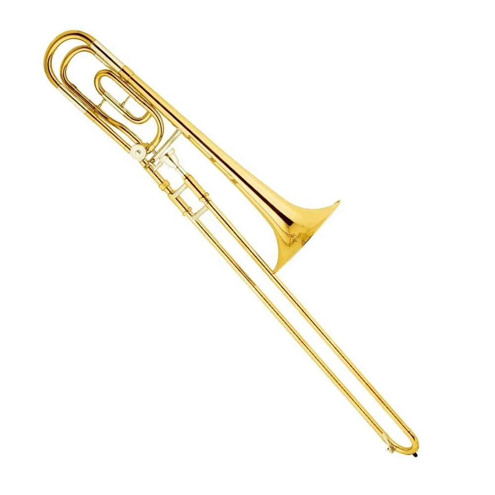 

Hooqu Popular Grade Gold Lacquer Brass Body Bass Trombone