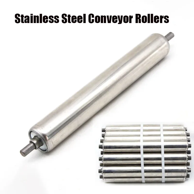 Stainless Steel Conveyor Rollers Diameter 25/38 Total Length 100-1200mm Non-powered Rollers Conveyor Lines Rollers Accessories