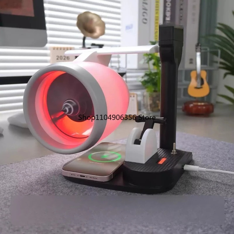 Jet Engine Fan Aircraft Turbofan Turbojet Model Kit with Humidifier Phone Wireless Charging Function