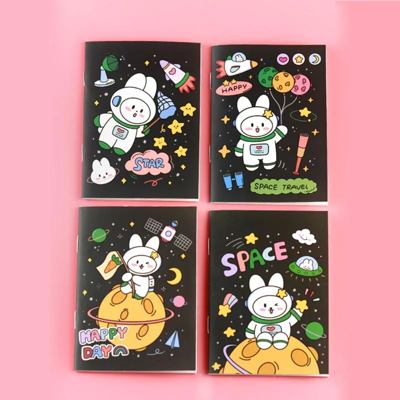 20pcs/lot Astronaut Rabbit Notebook Notepad Mini Note Book Diary Day Planner Kawaii Journal Stationery gift School Supplies