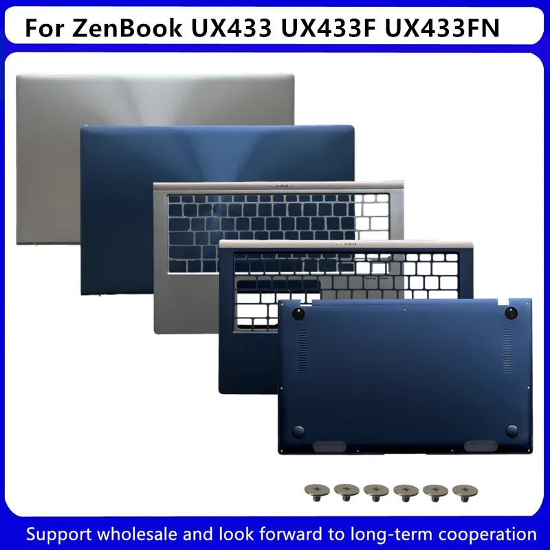 ใหม่สำหรับ Asus Zenbook UX433 UX433F UX433FN แล็ปท็อปปกหลัง LCD/เคสด้านบนที่พักเท้าเคสฐานรองด้านล่าง