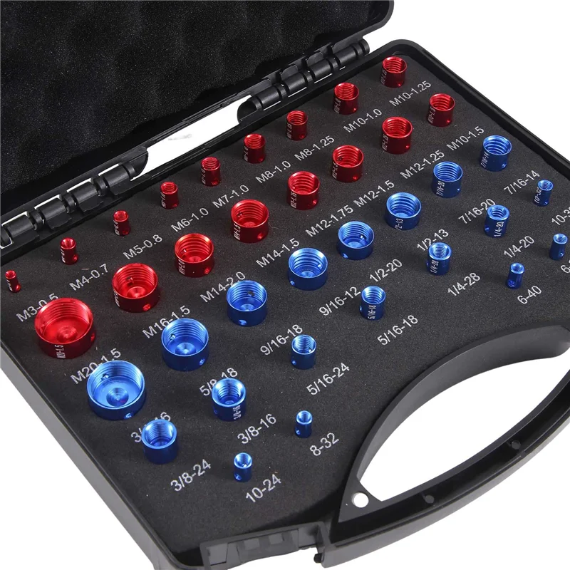 A24F-الجوز والترباس الموضوع لعبة الداما بوصة ومتري الجوز ومجموعة قياس معرف الترباس، 36 مقاييس تحجيم الجوز والترباس الذكور/الإناث