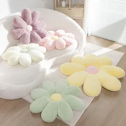 Cute Flower Throw Pillow Lifelike Daisy Flower Plush Toy Stuffed Plant Flower Fluffy Home Sofa Decor Baby Kids Mat