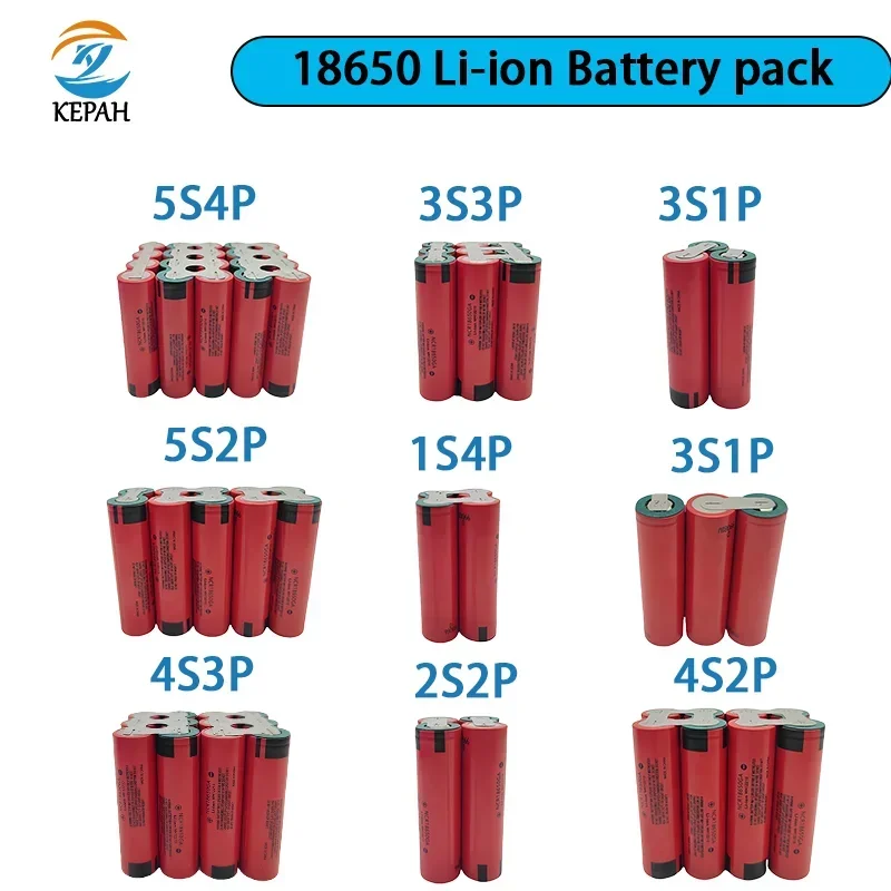 New 1S3P,2S1P,3S1P,4S1P,4S2P,4S3P,5S1P,5S2P,5S3P,5S4P, 3.7V, 8.4V,12.6V,16.8V,18V, 18650 GA 30A screwdriver battery with welding