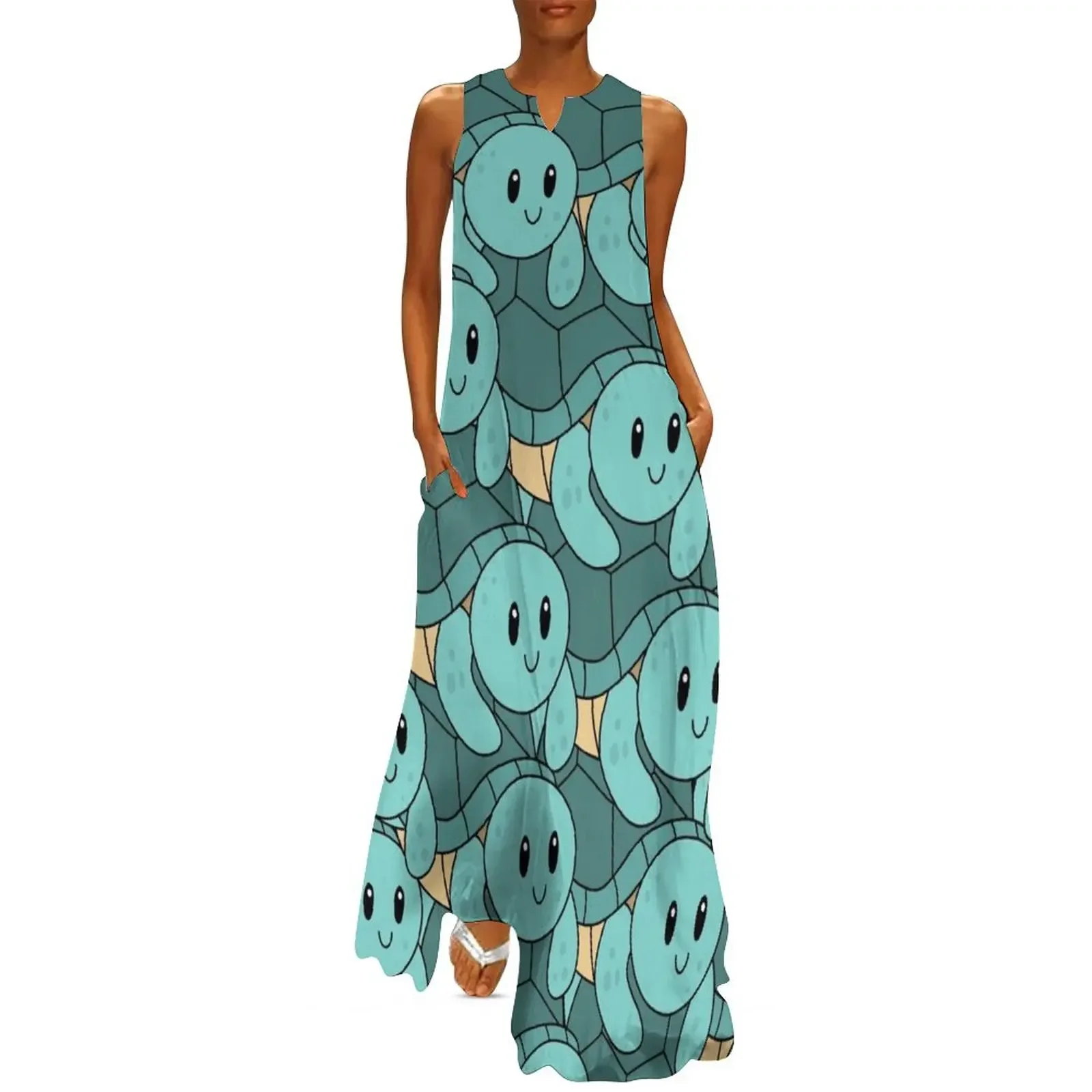 

Beach Sea Turtle Pattern Long Dress Women's long dress women long dresses Dress