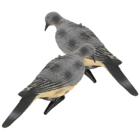 2Pcs Realistic Simulation Pigeon Model Bird Decoy Figurine Dove Statue Home Garden Decor Hunting Bait Prop Lightweight Clip