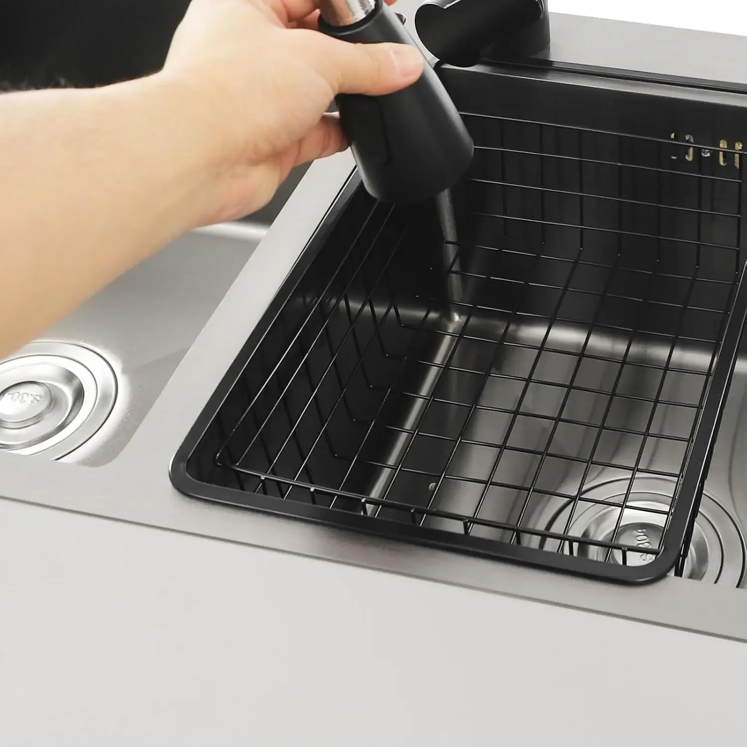Laundry Sink,30in Freestanding Sink Cabinet,Kitchen Stainless Steel Sinks with with Double Bowl,Deep Utility Sinks with cabinet view 5