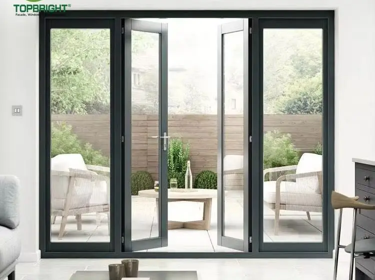 Front Double Doors Aluminum Customised Size,Hurricane Impact Thermal Break Glass Lower Track Exterior Casement