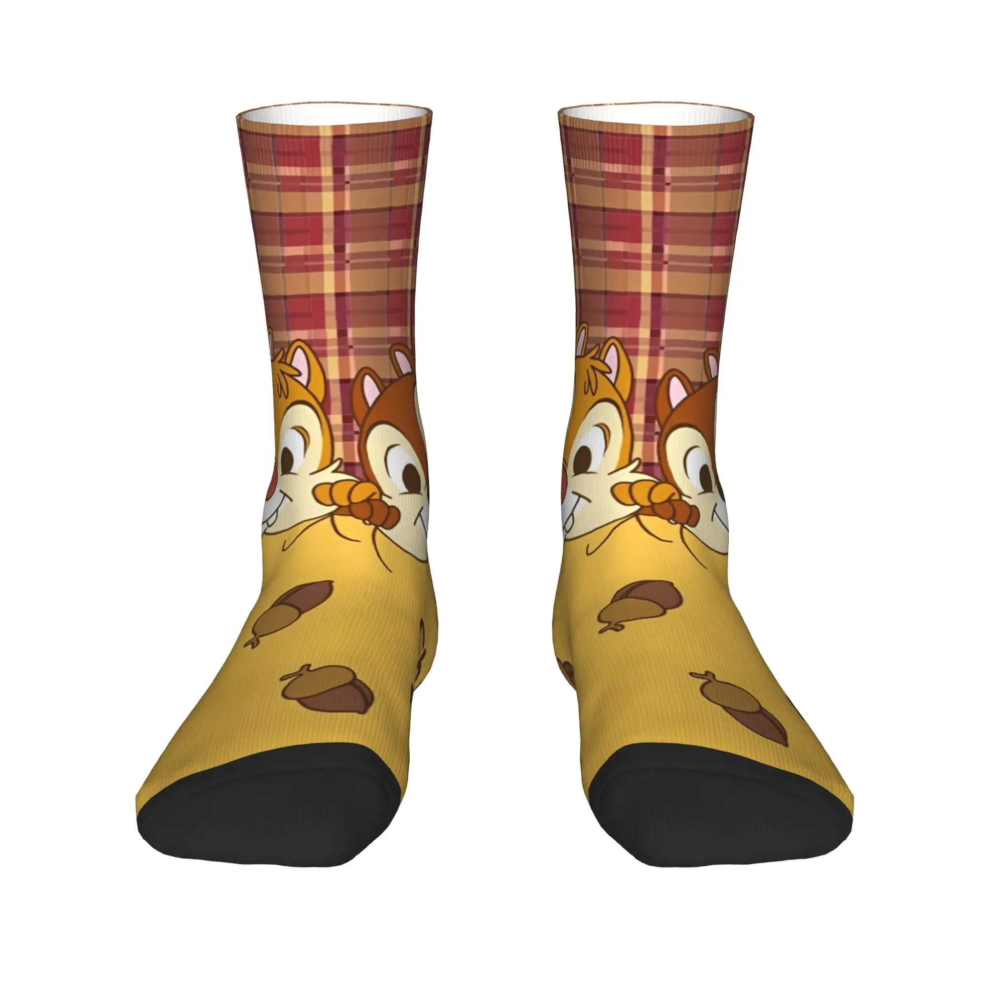 Chip N Dale Print Socks  Trendy Stockings Women Men Soft Breathable Running Socks Spring Graphic Non Slip Socks