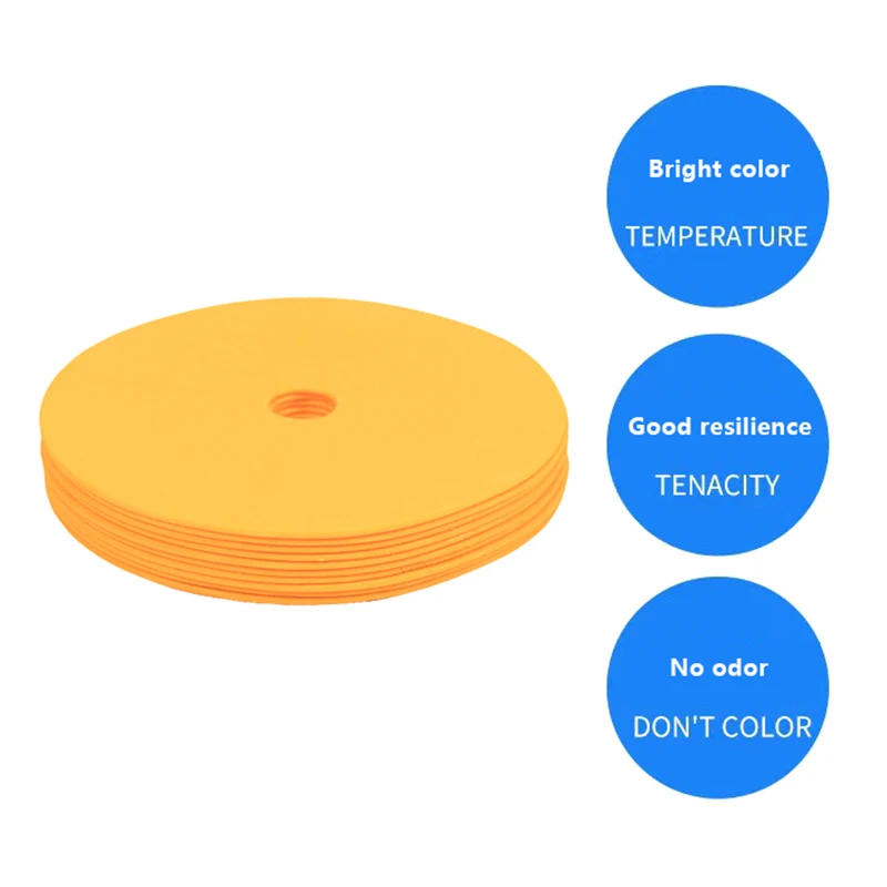 10Pcs Soccer Flat Cones Marker Disc With Holes Landmark Pad Football Basketball Training Aids Sports Training Equipment