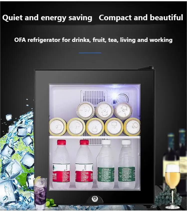 New 30L Automatic Defrost Quiet Hotel Mini Bar Mini Fridge Electric Portable 65 Advanced Technology Factory Price