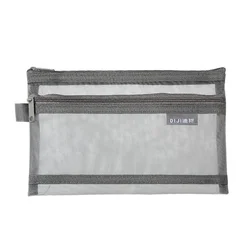 1PC Simple Mesh Pencil Case For Middle High School Office Supplies Transparent Multifunction Organizer