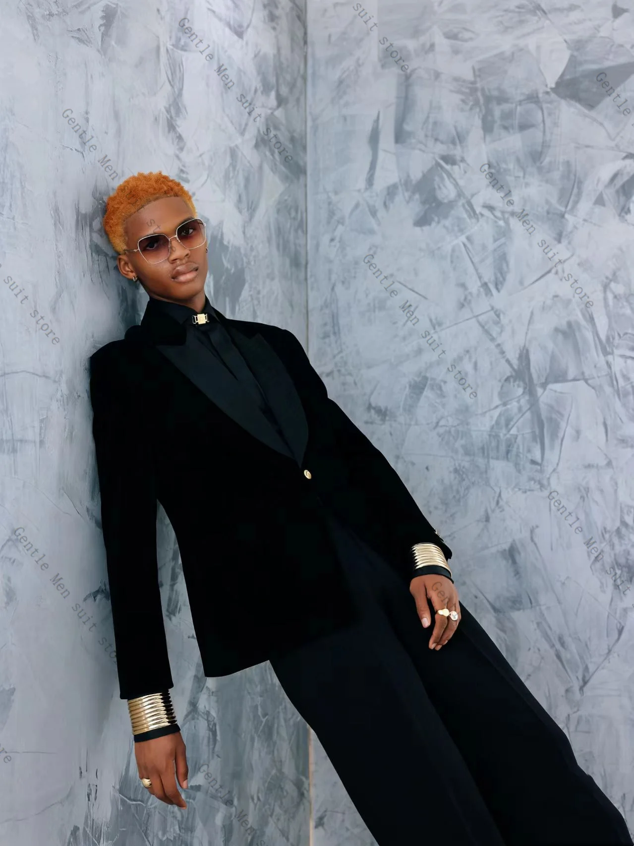 

Spring Men Suit Set 2 Pcs Blazer+Pants Trousers Black Groom Wedding Tuxedo Formal Office Business Jacket Coat Customized