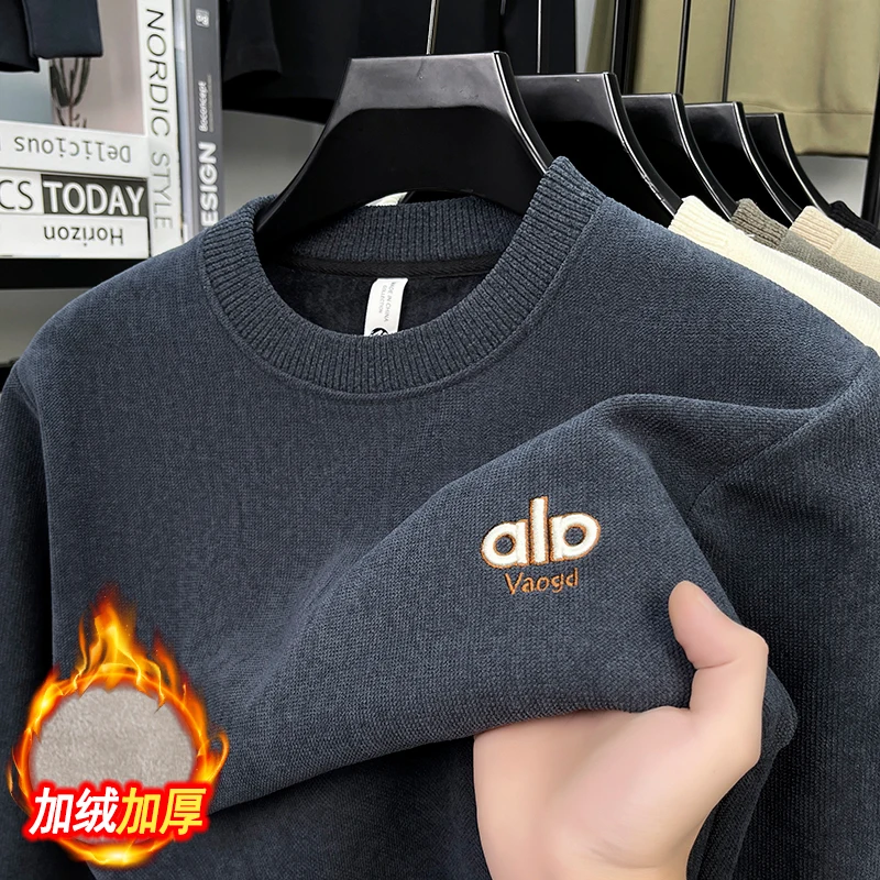 

Thick and Puffy Sweater with Fluffy Lining, New Winter Trendy Sweatshirt with Hood Pullover Top