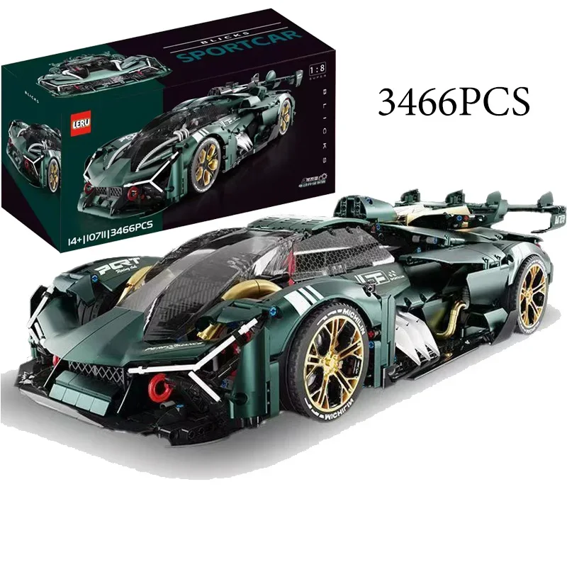 

3466 шт. технические 1:8 спортивный суперкар строительные блоки механическая скорость гоночный автомобиль модель строительные кирпичи игрушки для детей MOC