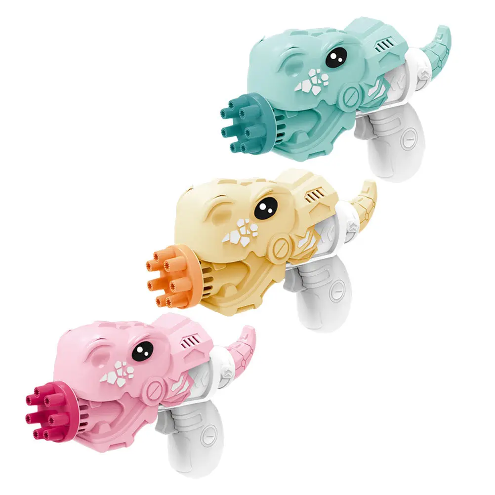 

Набор из 3 электрических машинок для мыльных пузырей в виде динозавров, портативные пластиковые генераторы пузырей для детей, для игр на улице, на день рождения