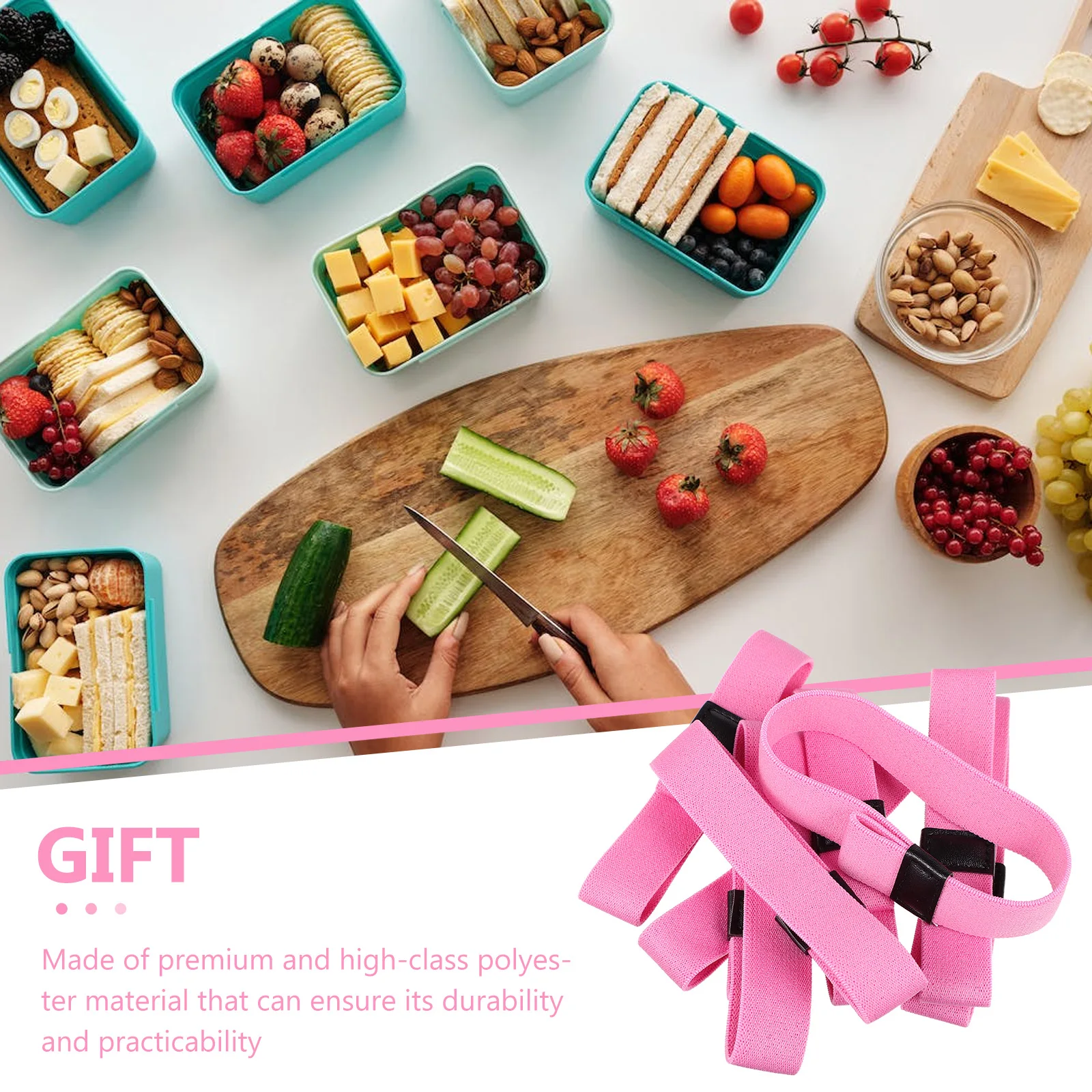 8 قطعة أشرطة علب الاغذية بسط بينتو تحديد العصابات قابلة لإعادة الاستخدام عالية الجودة البوليستر للعمل في الهواء الطلق تخفيف بينتو لوازم