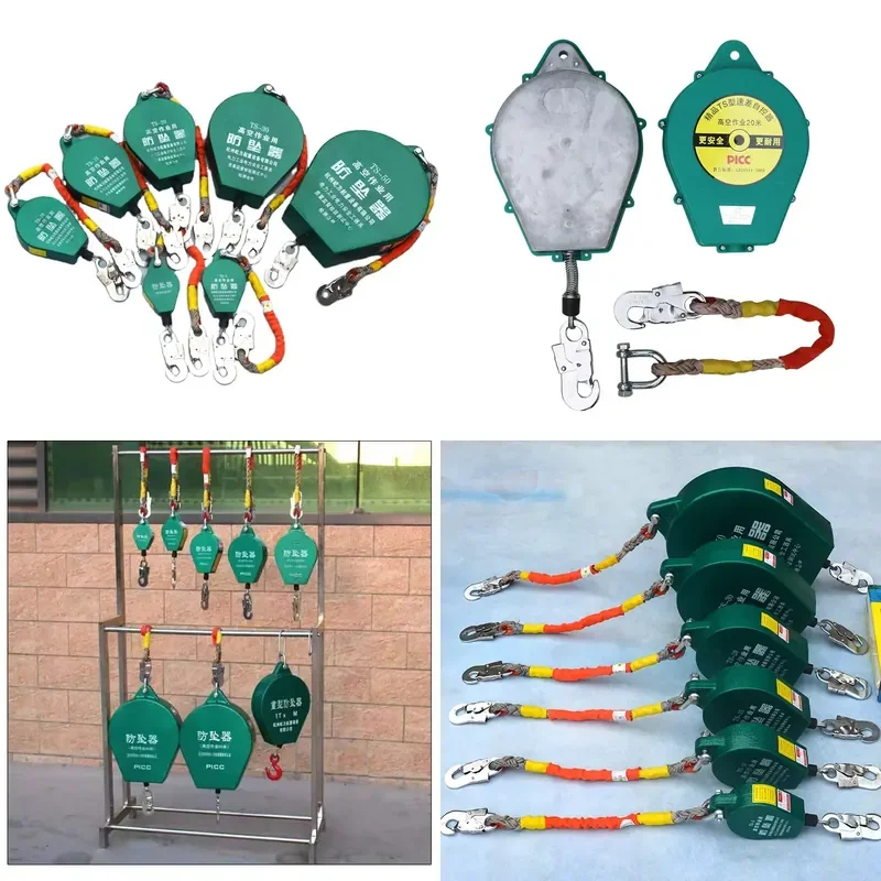 durable 5M 20M Descent Protector Descender Fall Prevention Safety Rope Fall Carabiner Climbing Safety Rope Grab Fall