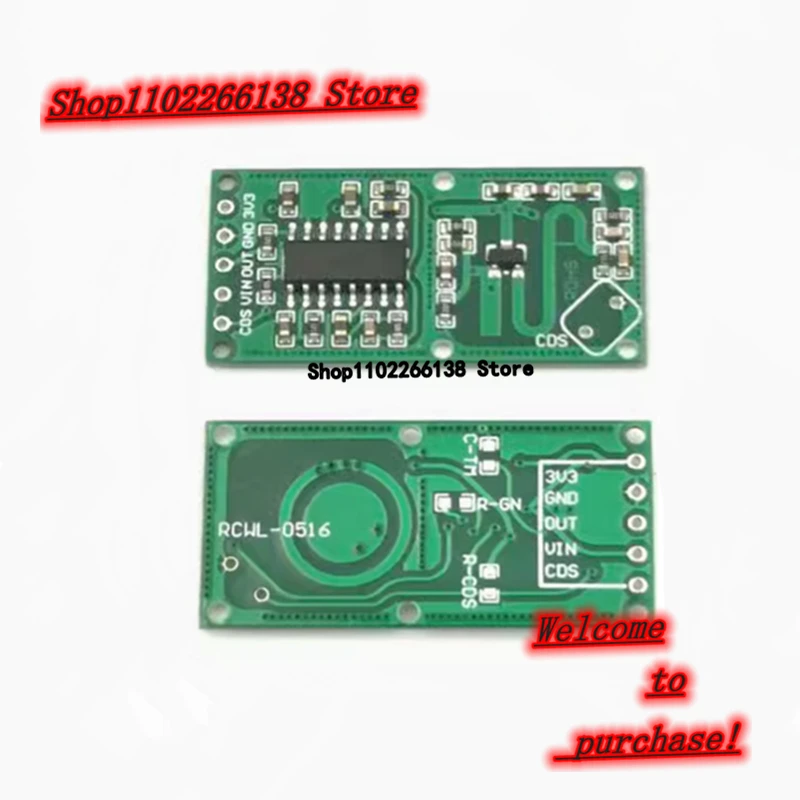 Módulo de interruptor de sensor de radar de microondas RCWL-0516, módulo de sensor humano, detector de sensor inteligente