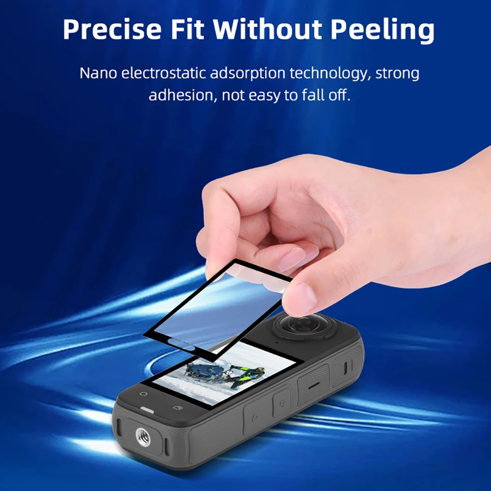 BRDRC-Película de vidrio templado para Insta360 X4, cubierta protectora de pantalla, antiarañazos, antihuellas, accesorios para Cámara de Acción HD