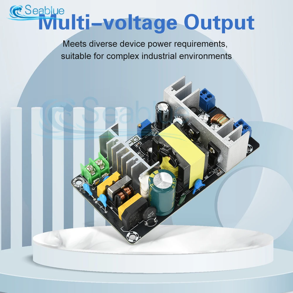 

180W High-Power Industrial AC/DC Converter with Dual Independent Outputs Wide 100-240V Input Range for Automation Systems