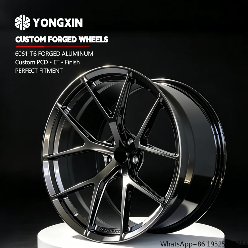 Deep Concave Forged Wheel 19 20 21 Inch Gloss Black Y Spoke 5x114.3 One Piece Car Wheel Rims