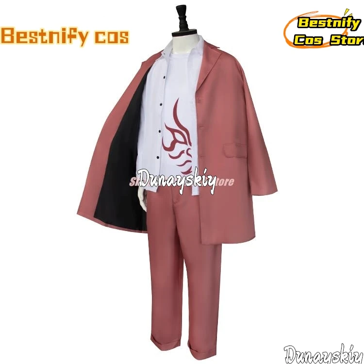Anime Danganronpa Momota Cosplay Costumes Brick Red Tops Pants Outfit  Carnival Halloween ComiCon Uniform For Men Clok