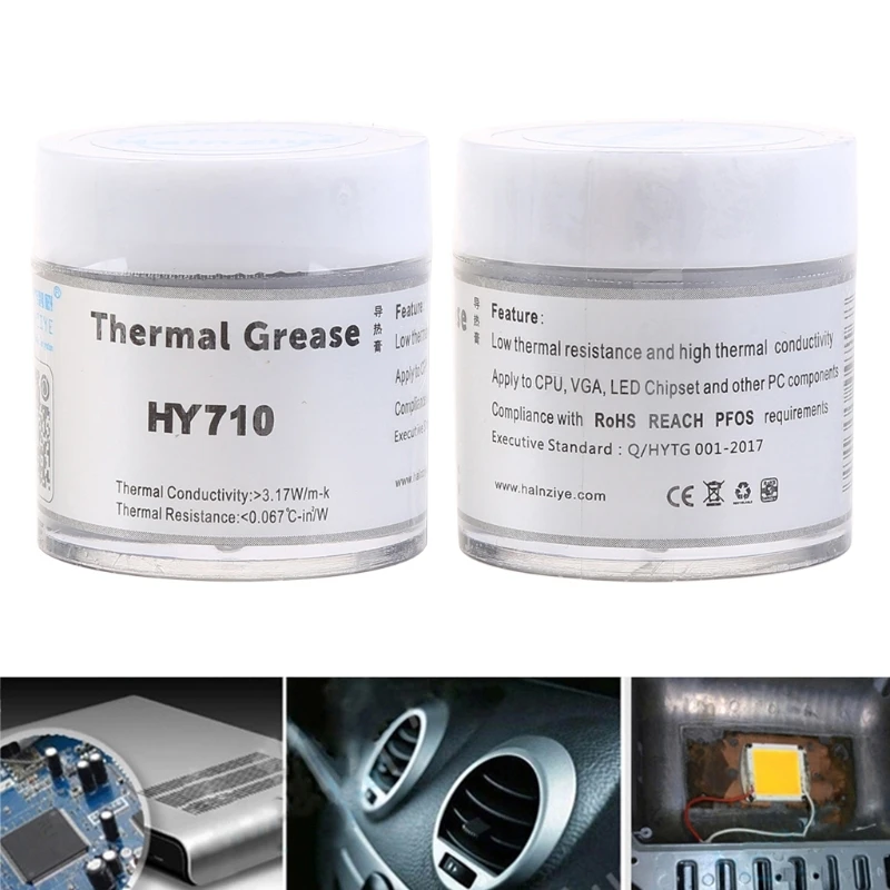  HY710-CN10 Silicone Thermal Grease Paste Compound 3.17 for W/for m.K for Processor CPU Cooler GPU Radiator Graphics Card