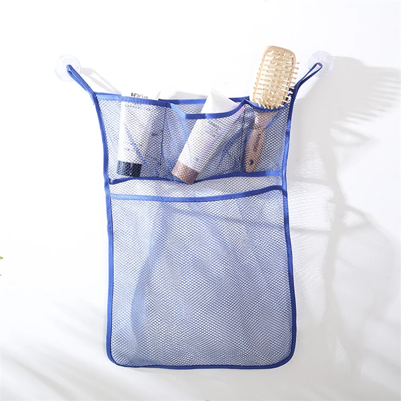 Baby Bathroom Mesh Bag for Children Bath Toy Bag Net Suction Cup Baskets Kids Bathtub Doll Organizer Bath Toy Storage Net Bag