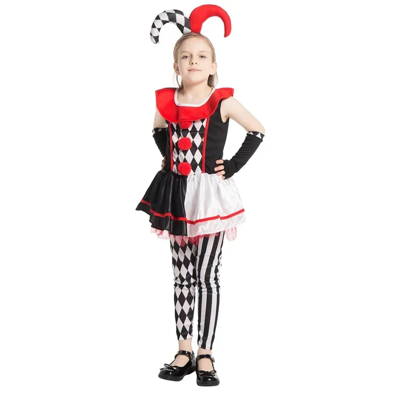Disfraz de Halloween para Niñas, Estilo Arlequin Malvado, Zombie, Payaso de Circo, para Purim, Carnaval, Fiesta, RE2I9, 2026