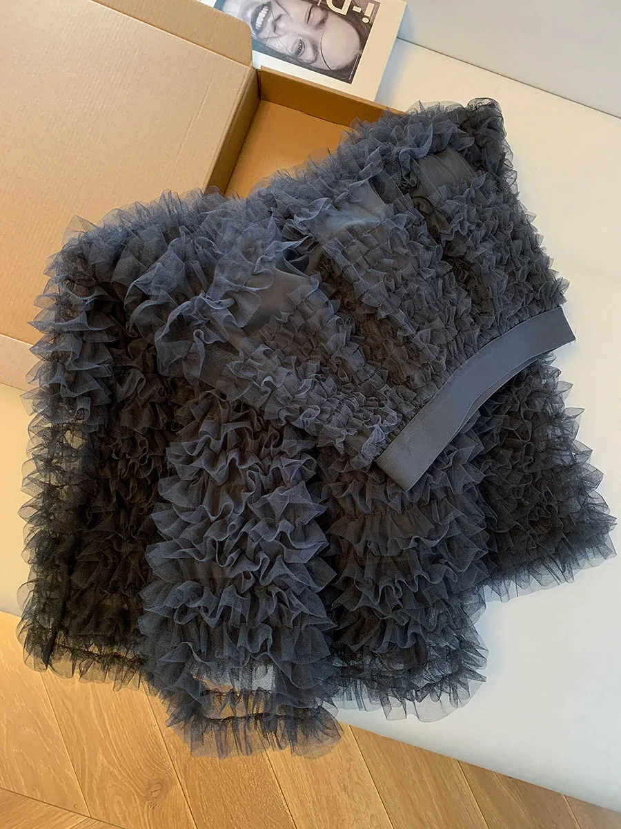 

Юбка-кейк в корейском стиле, асимметричная, многослойная, женская, средней длины, пышная, весенняя новинка, однотонная, из хлопка, для повседневной носки