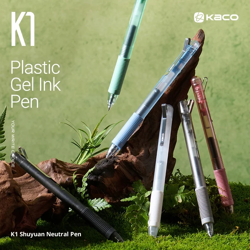 

Новая гелевая ручка KACO-K1, черный сердечник ручки 0,5 мм, удобный противоскользящий мягкий резиновый держатель для ручек, канцелярские принадлежности для студенческого экзамена