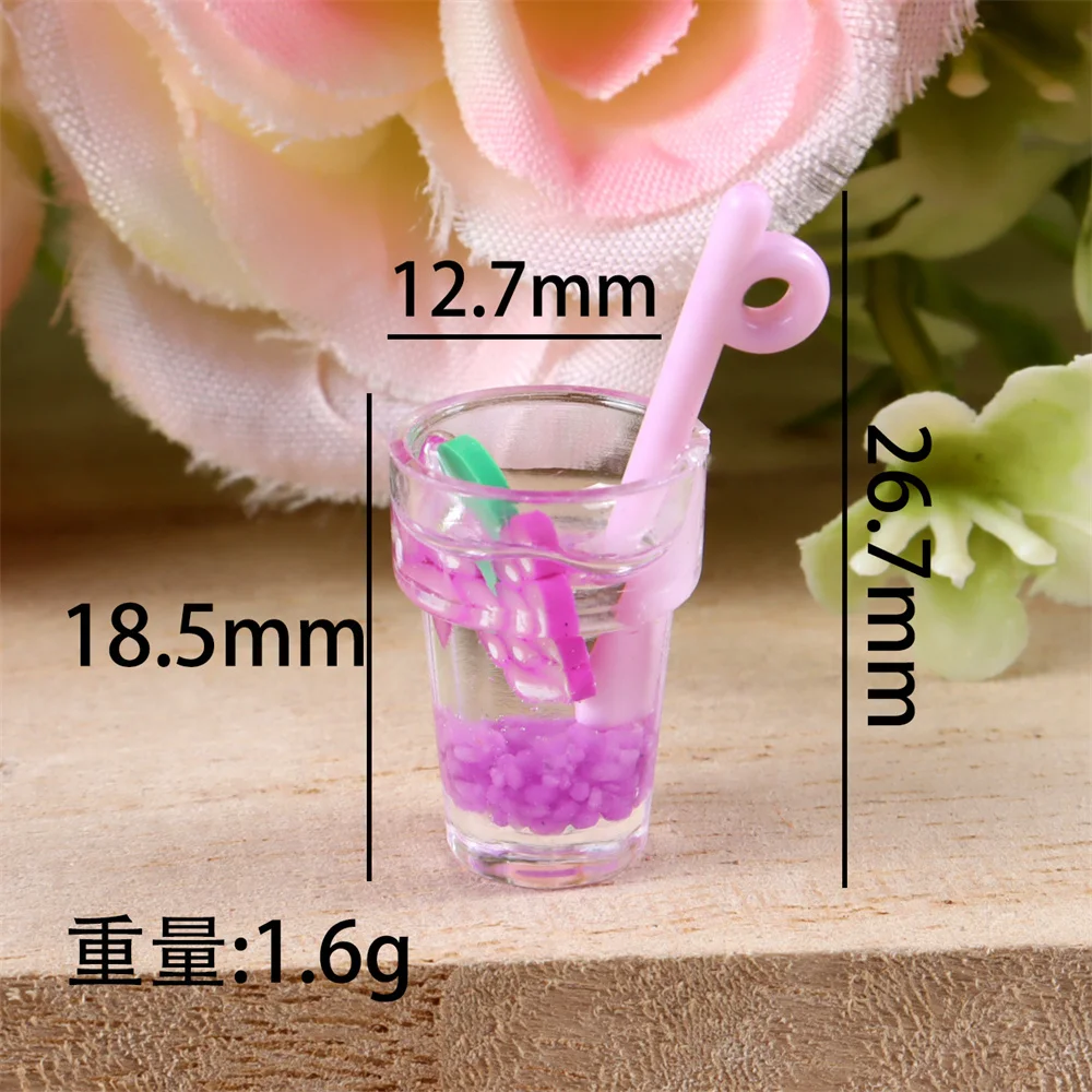 10/30/50/100pcs Luminous 3D Beverage Juice Cup Charms Pendant For Jewelry Making Diy Earrings Keychain Handmade Accessories