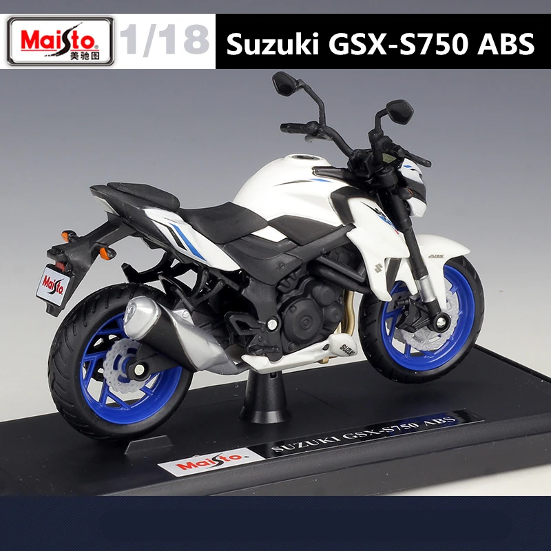 Maisto 1:18 Suzuki GSX-S750 ABS Alloy Race Motorcycle Model Simulation Diecast Metal Street Motorcycle Model Childrens Toys Gift