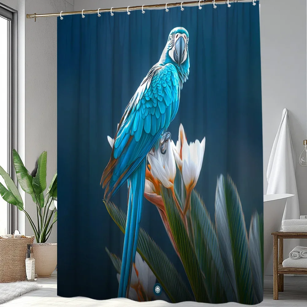 

1 шт. занавеска для душа с рисунком медузы — дизайн морских существ и волн, прочная полиэфирная ткань с 12 крючками, 70,8x70,8 дюймов,