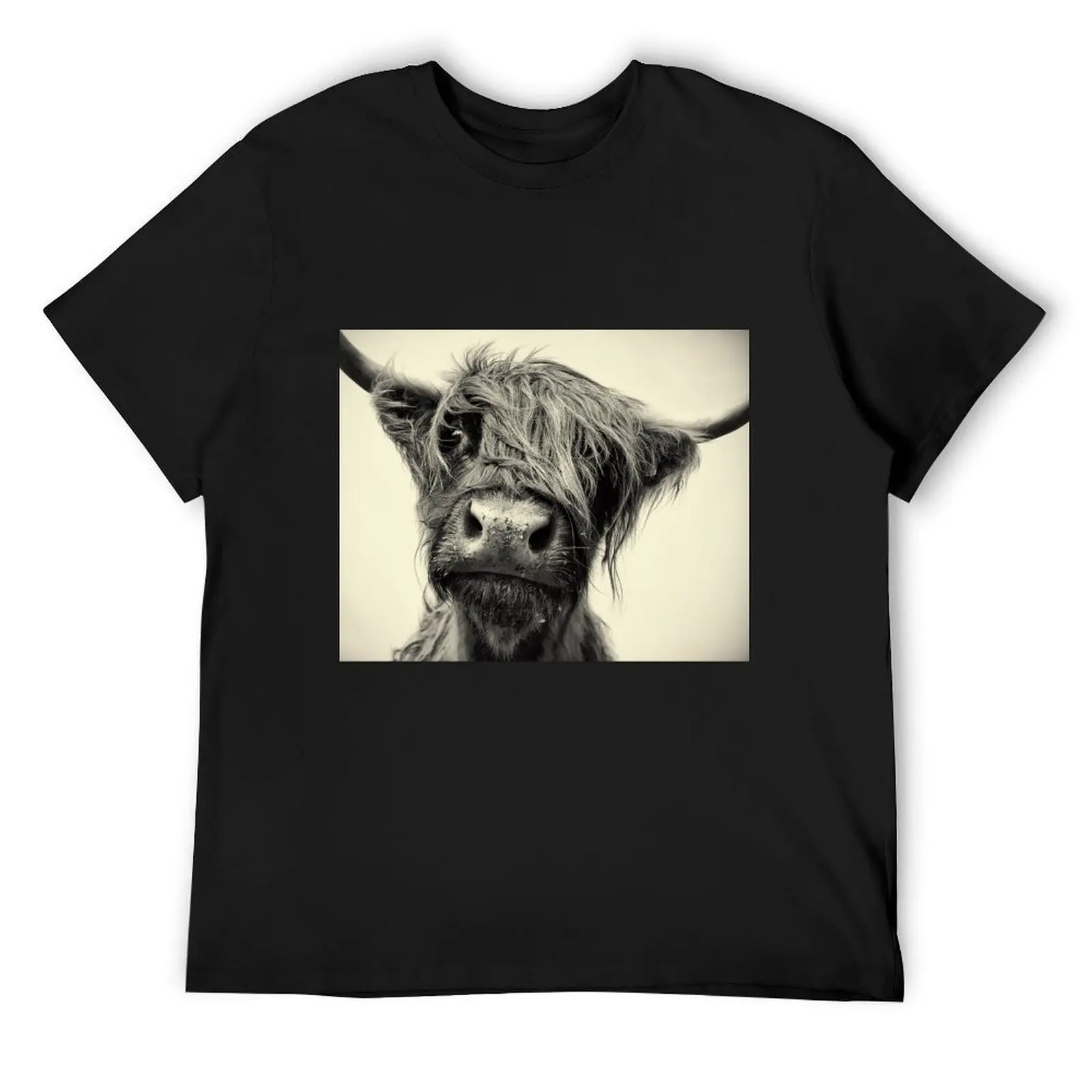 

Highland Cow T-Shirt Luxury man Personalized t-shirt Aesthetic clothing rapper graphic tees compression shirt men