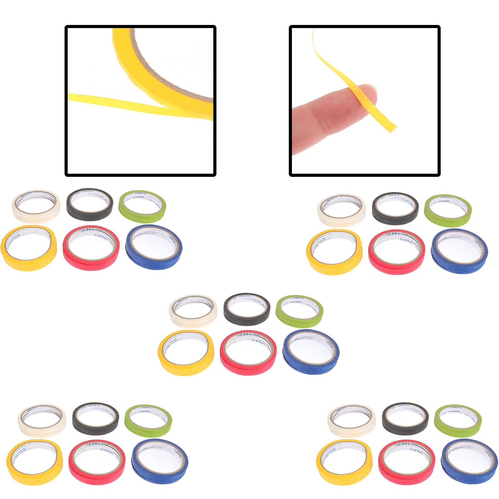 30 قطعة شريطٌ لاصق ملون لتقوم بها بنفسك شريط وضع العلامات الحرفية أشرطة ورق لاصق أشرطة ثني الملابس متعددة الوظائف