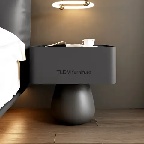 심플하고 소박한 나이트 스탠드 블랙 오거나이저, 미니멀리스트 럭셔리 모던 침대 옆 테이블, 모바일 미적 테이블 드 쉐벳 가구