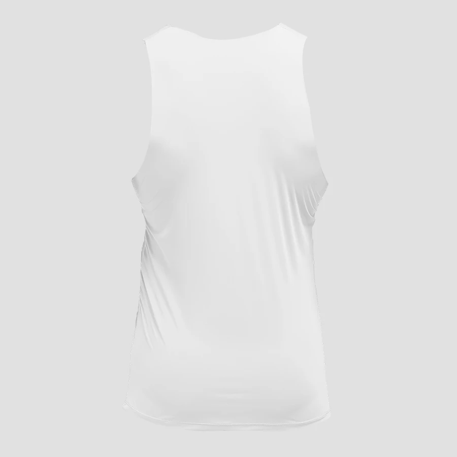 Men's Ice Silk Athletic Tank Top, Seamless Solid Color Y-Back Undershirt, Slim Fit One Piece Sleeveless Fitness Base Layer, Sing