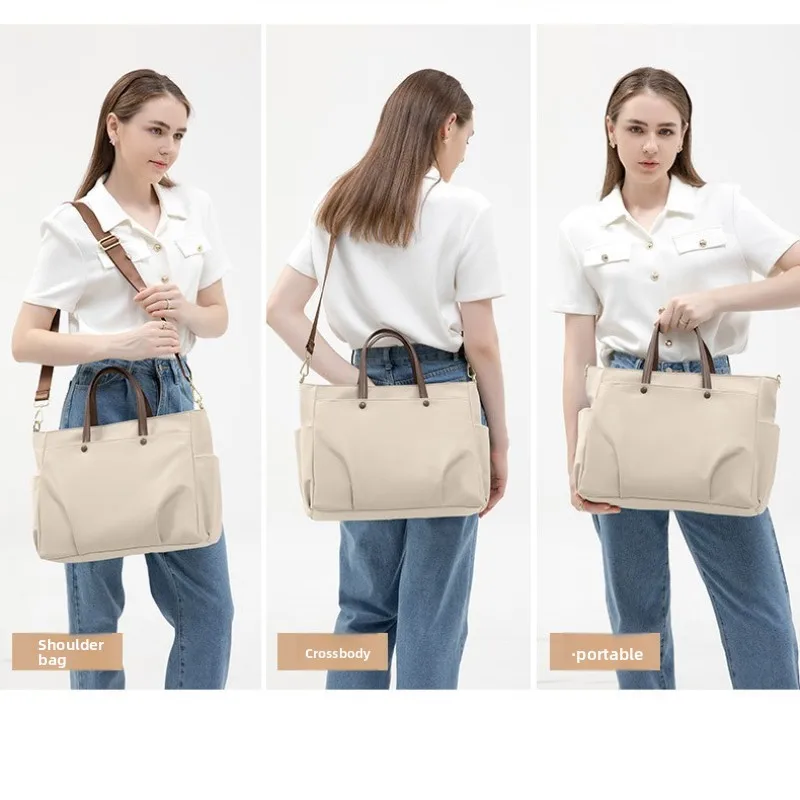 Elegante borsa a tracolla per laptop da donna Borsa tote spaziosa da 15,6 pollici con tasca interna per viaggi d'affari da lavoro