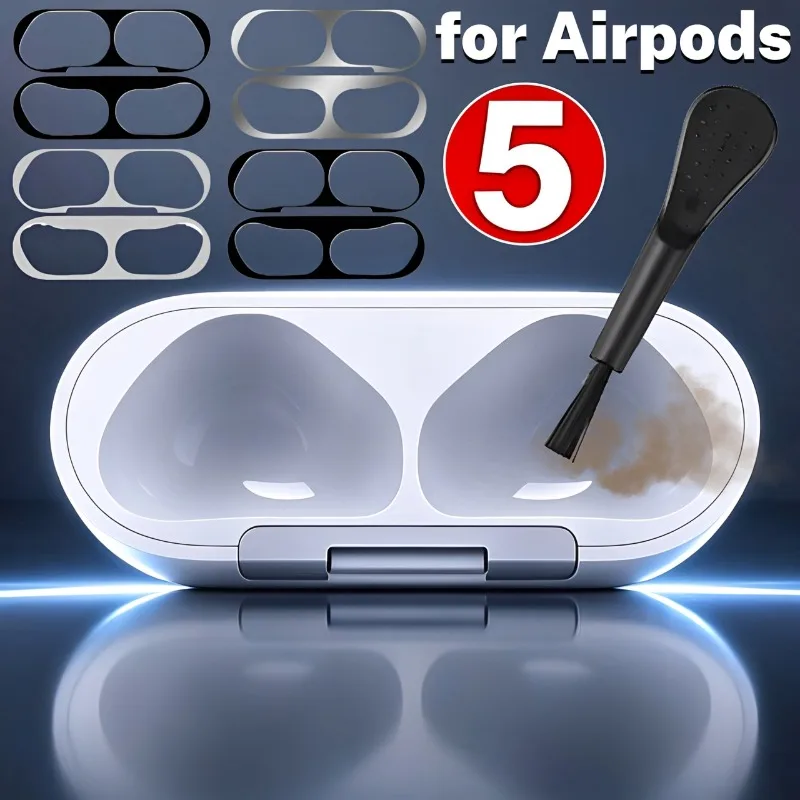 Metal Dustproof Film for Apple Airpods 5 Guard Sticker Anti-Scratch Protectors Ultra Thin for Airpod 5 Case 2026 New Accessories